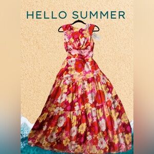 MIKA & GALA  Floral Pink and Red women’s Dress